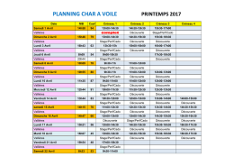 planning printemps 2017