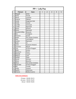 Horaire PP1 - CPA St