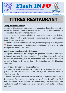 article ici titres restaurant