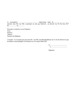 autorisation parentale t&eacute;l&eacute;chargeable &agrave; cette adresse