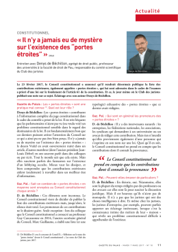 Interview de Denys de B&eacute;chillon