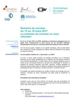 Communiqué de presse