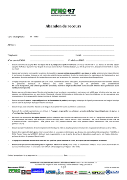 Dossier abandon de recours en cliquant ici