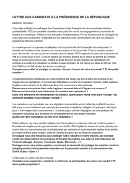 Voir notre lettre ouverte aux candidats - FOCom