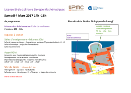 Samedi 4 Mars 2017 14h -18h - Station Biologique de Roscoff