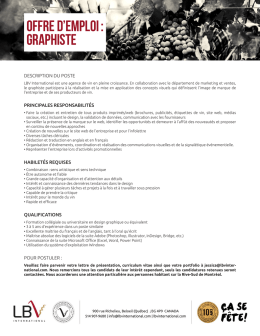 Offre d`emploi : Graphiste