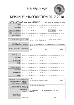 DE EMAN NDE d d`INSC CRIP PTION N 201 17