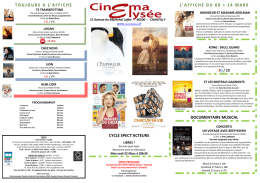 Programme Cin&eacute;ma - Ville de Chantilly