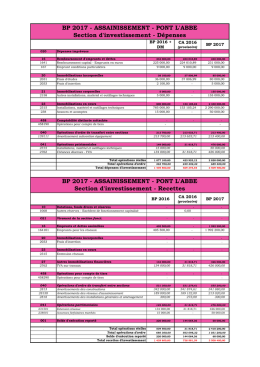 investissement - Ville de Pont