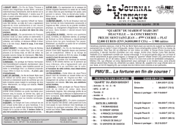 PMU du Mardi 07 Mars 2017