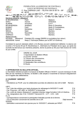 proces verbal n 25-2017 - La Ligue Sétifienne de Football