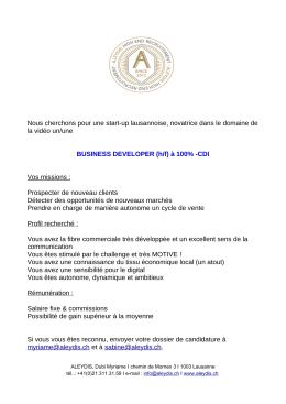 BUISNESS DEVELOPER &agrave; 100%