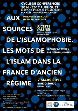 aux sourCes de l`islamophobie. les mots de l`islam dans la franCe d