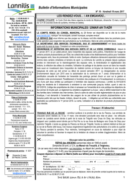 Bulletin d`Informations Municipales