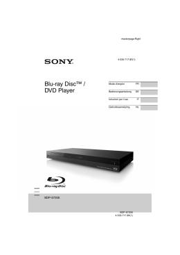 Blu-ray Disc™ / DVD Player