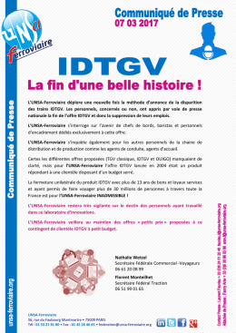 Télécharger le Communiqué - UNSA