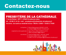 Contactez-nous - Cath&eacute;drale de Strasbourg