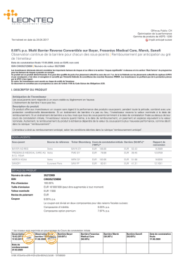 8.00% pa Multi Barrier Reverse Convertible sur Bayer