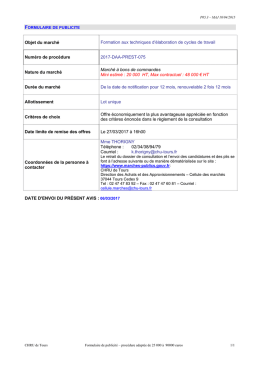 Formation aux techniques d`élaboration de cycles