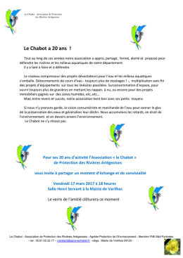 lire la suite - APRA Le Chabot