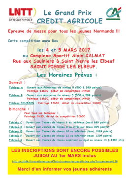 Horaires