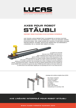 axe pour robot STÄUBLI - lucas robotics systems