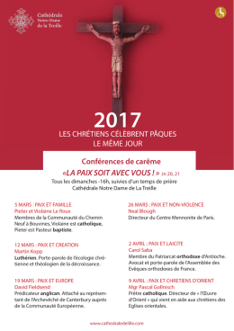 LA PAIX SOIT AVEC VOUS ! » Jn 20, 21 - Chrétiens de Marcq