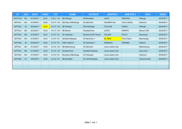 N° JRS DATE HRES CAT HOME VISITEUR ARBITRE 1 ARBITRE 2