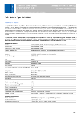 Sprinter Open End DAX - Derinet