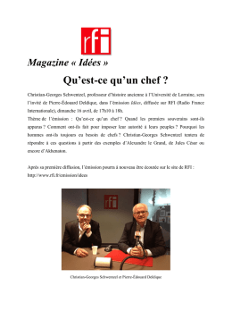 Qu`est-ce qu`un chef - CRULH