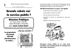 Grands rabais sur le service public