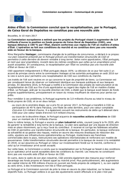 la Commission conclut que la recapitalisation, par le