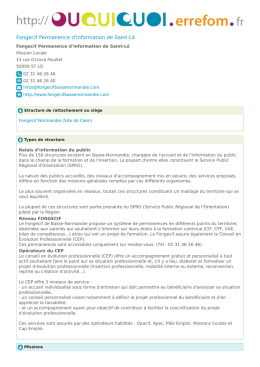 Fongecif Permanence d`Information de Saint-L&ocirc;