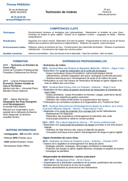 Technicien de rivi&egrave;res - Association Rivi&egrave;re Rh&ocirc;ne Alpes