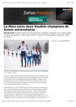 La Mara sacre deux Vaudois champions de Suisse universitaires