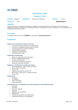Fiche descriptive de la formation