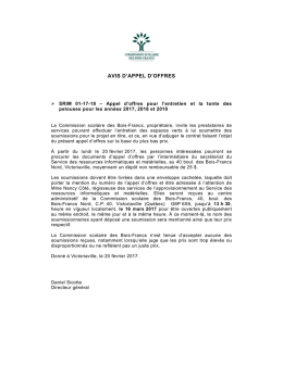Appel d`offres entretien et la tonte des pelouses