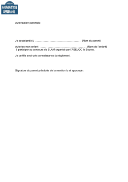 Autorisation parentale
