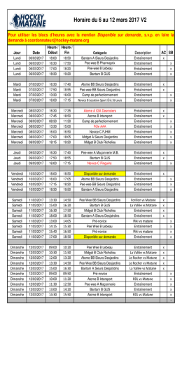 Horaire du 6 au 12 mars 2017 V2