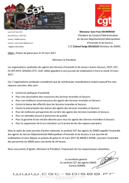 2017-011 Préavis grève 14 mars 2017