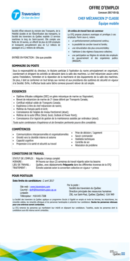 Chef m&eacute;canicien 2e classe