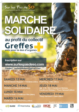 Affiche Marche solidaire au profit du collectif Greffes+