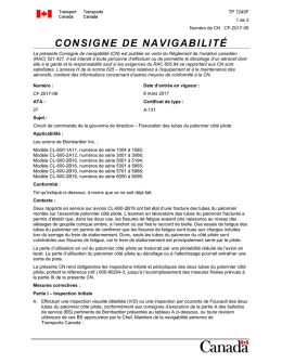 Consigne de navigabilité CF-2017-09 Circuit de