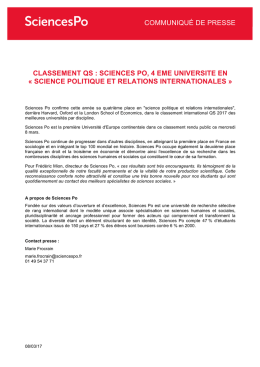 Lire le communiqu&eacute; de presse du 08 mars 2017 (pdf, 71 ko)