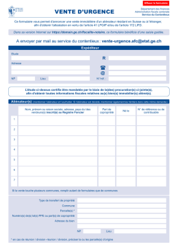 Vente d`urgentce.indd - 2017, c`est demain (.ge.ch)!