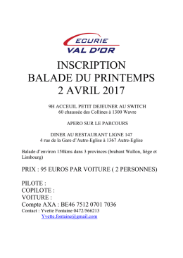 balade du printemps