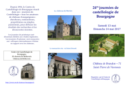24 journ&eacute;es de castellologie de Bourgogne