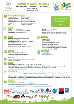 Annonce de course - F&eacute;d&eacute;ration Fran&ccedil;aise de Course d`Orientation