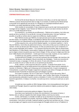 Po&eacute;sie et Religions. Gabriel Ringlet