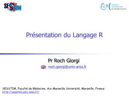 Présentation du langage R - sesstim - Aix